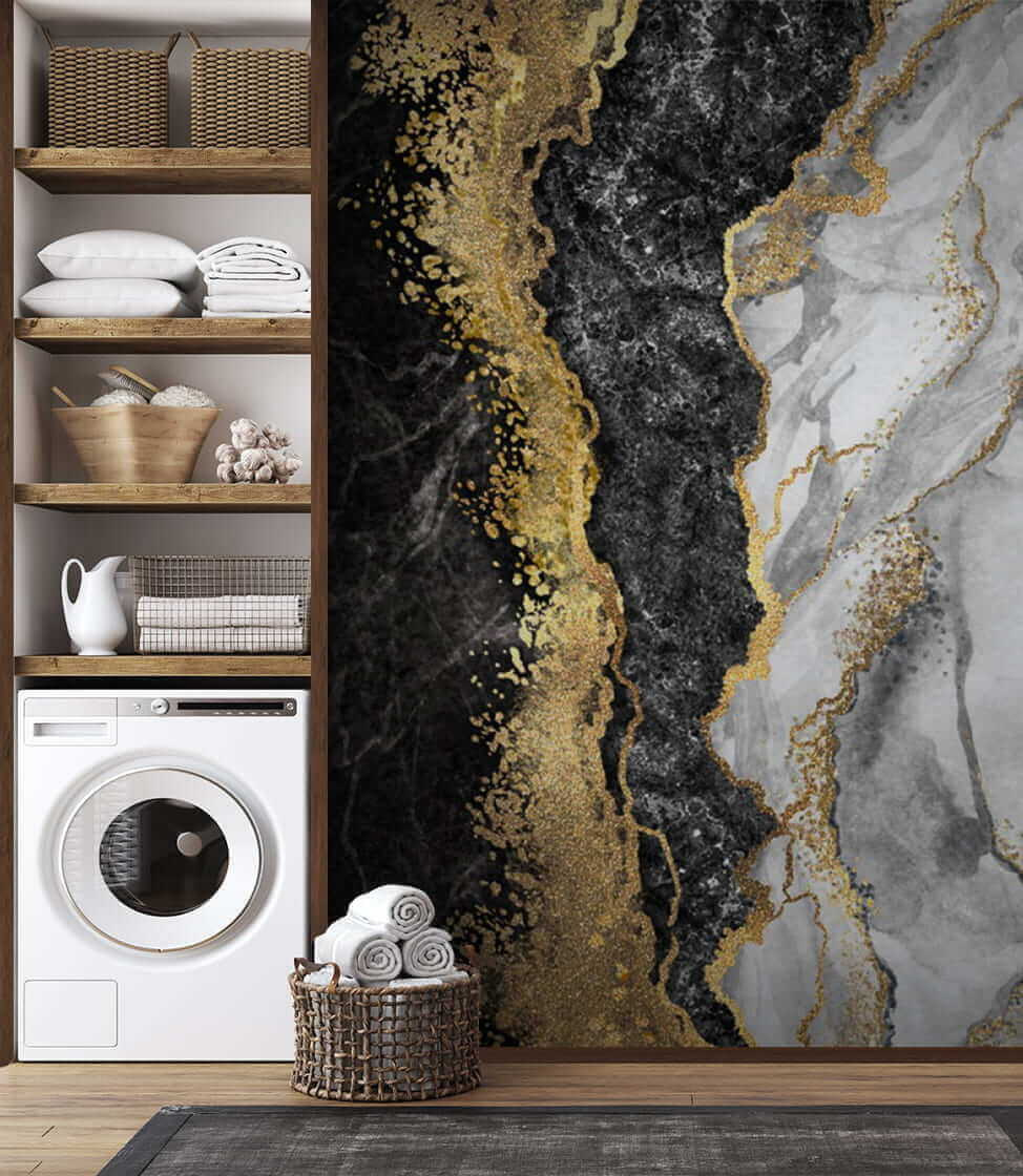 Marble split by gold — interior 1