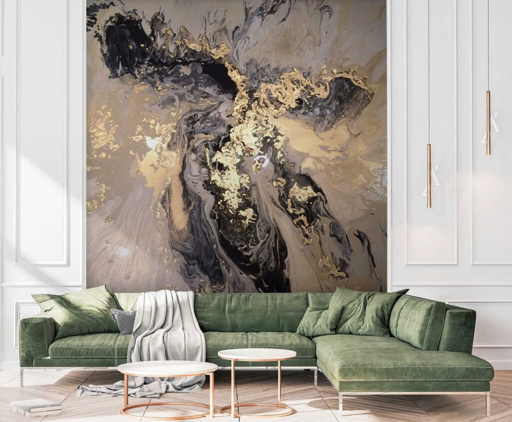 Dark paint, gold splashes — interior 4