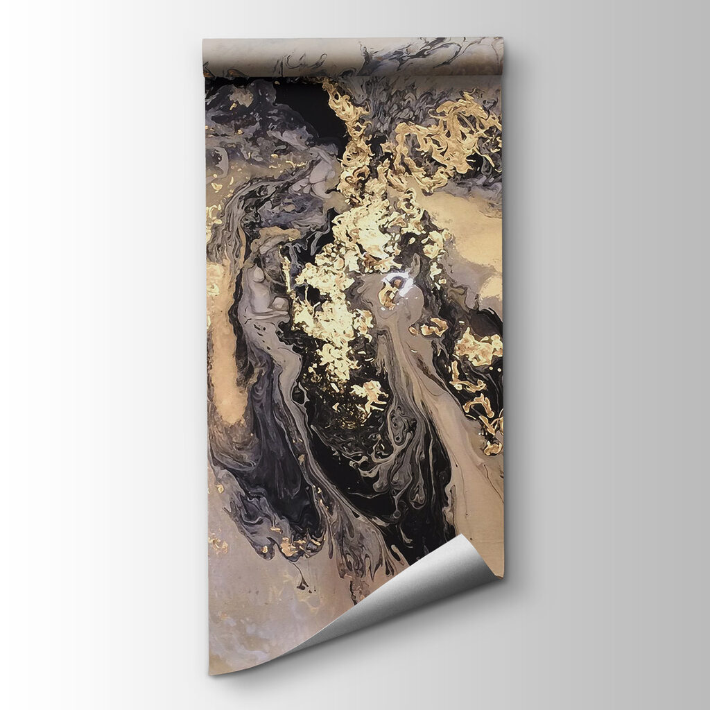 Dark paint, gold splashes — product view