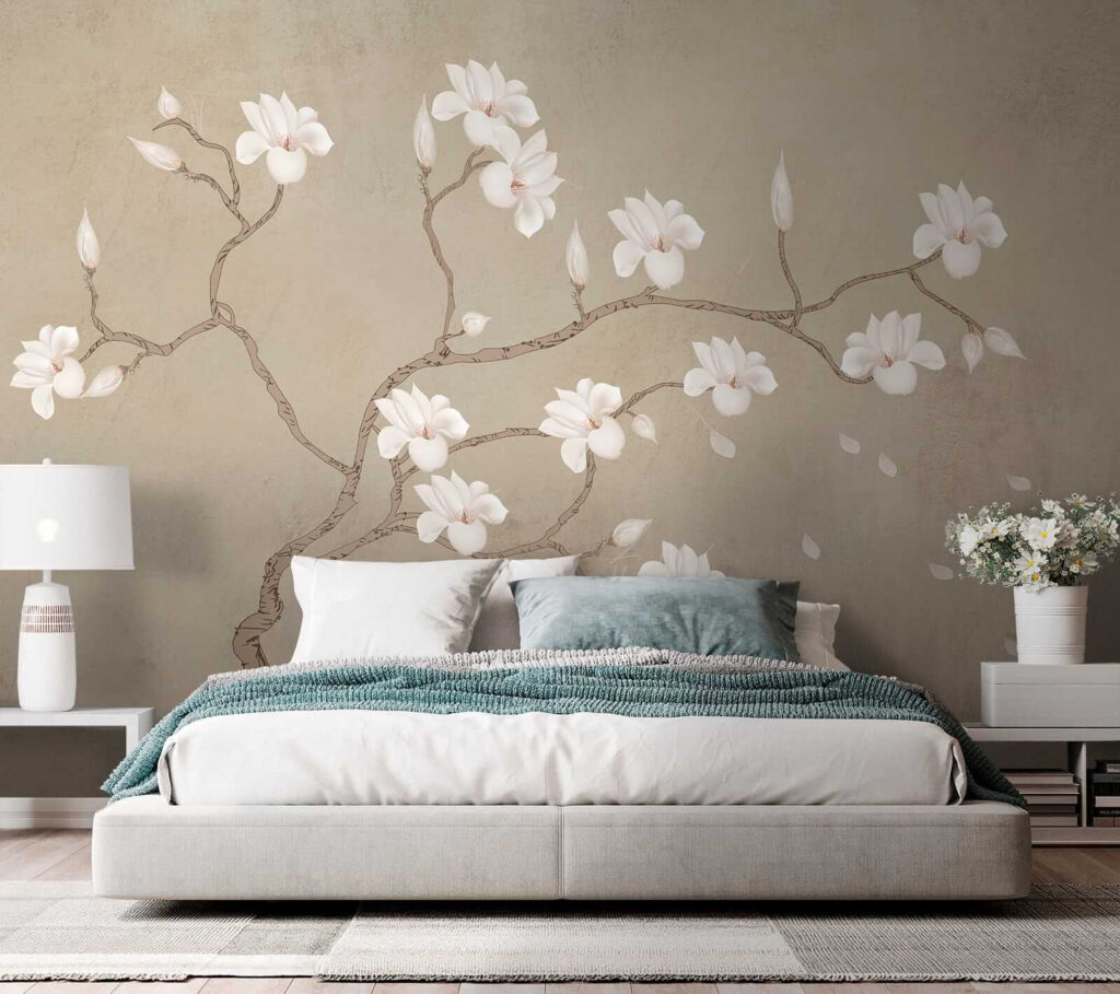 Flowers on curling branches — interior 4