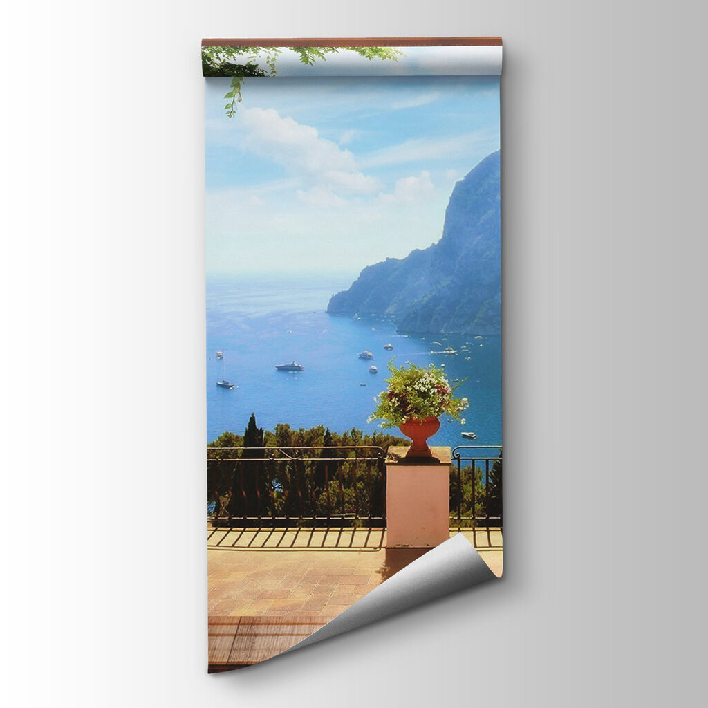 Balcony behind wooden doors — product view