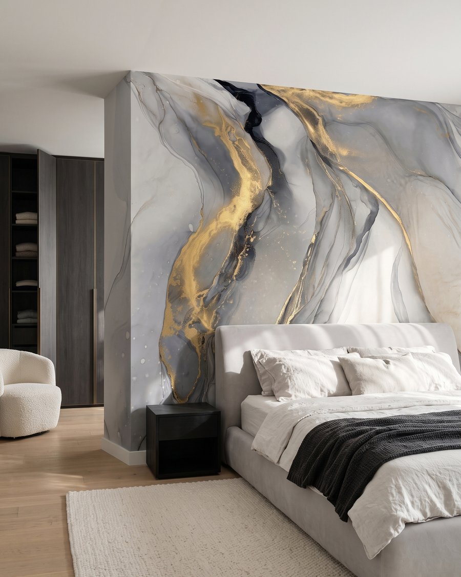 Flowing colour, gold veins — interior 2