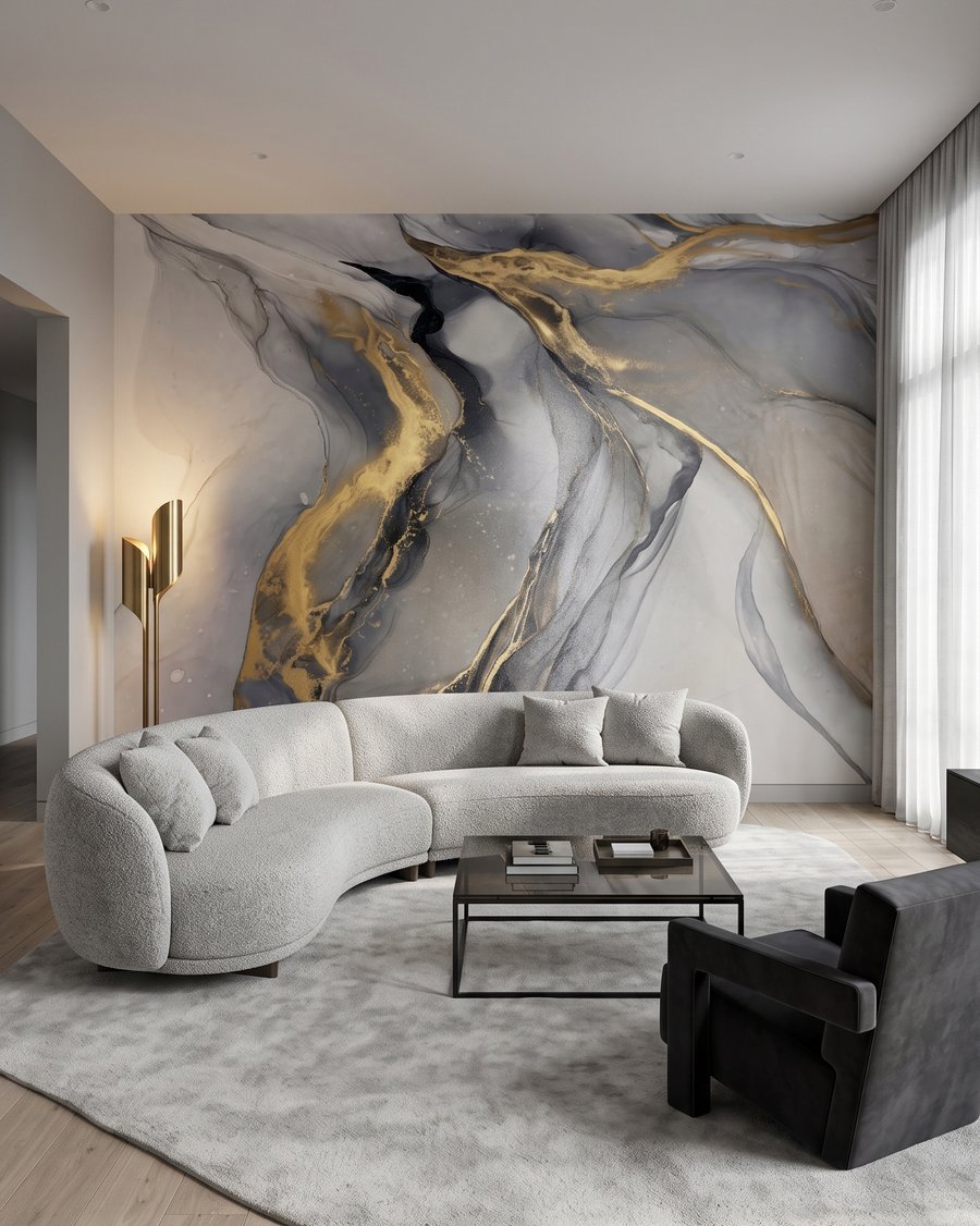 Flowing colour, gold veins — interior 4
