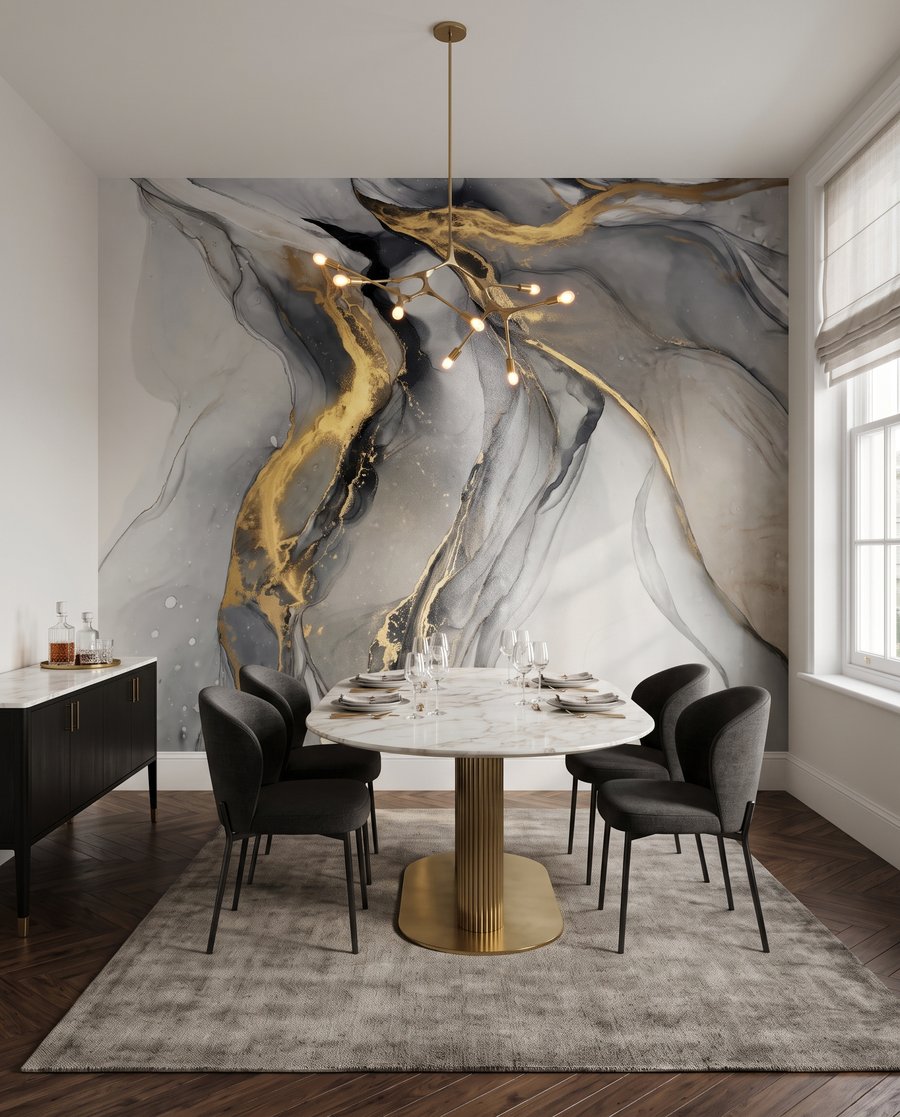 Flowing colour, gold veins — interior 5