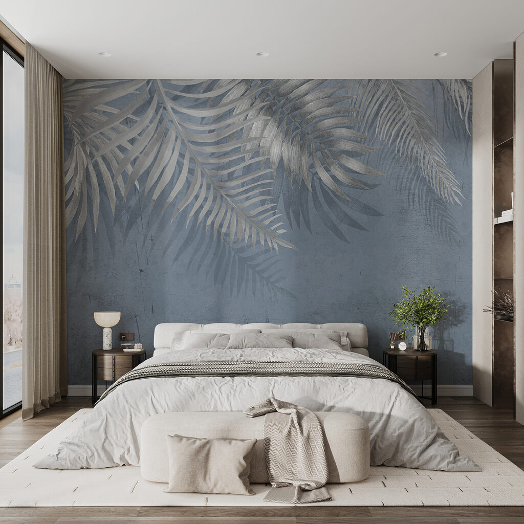 Slate blue palm fronds — interior 10
