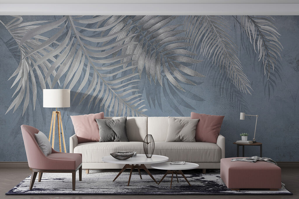 Slate blue palm fronds — interior 9