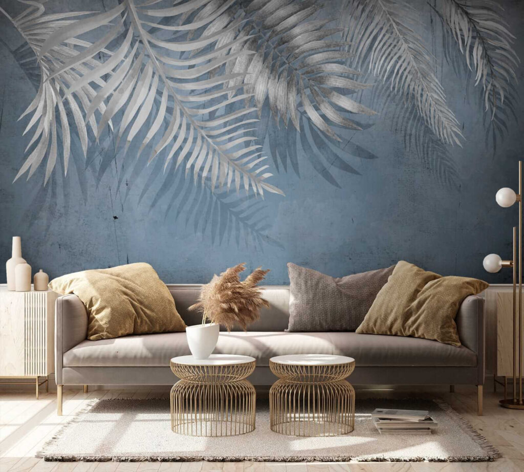 Slate blue palm fronds — interior 5