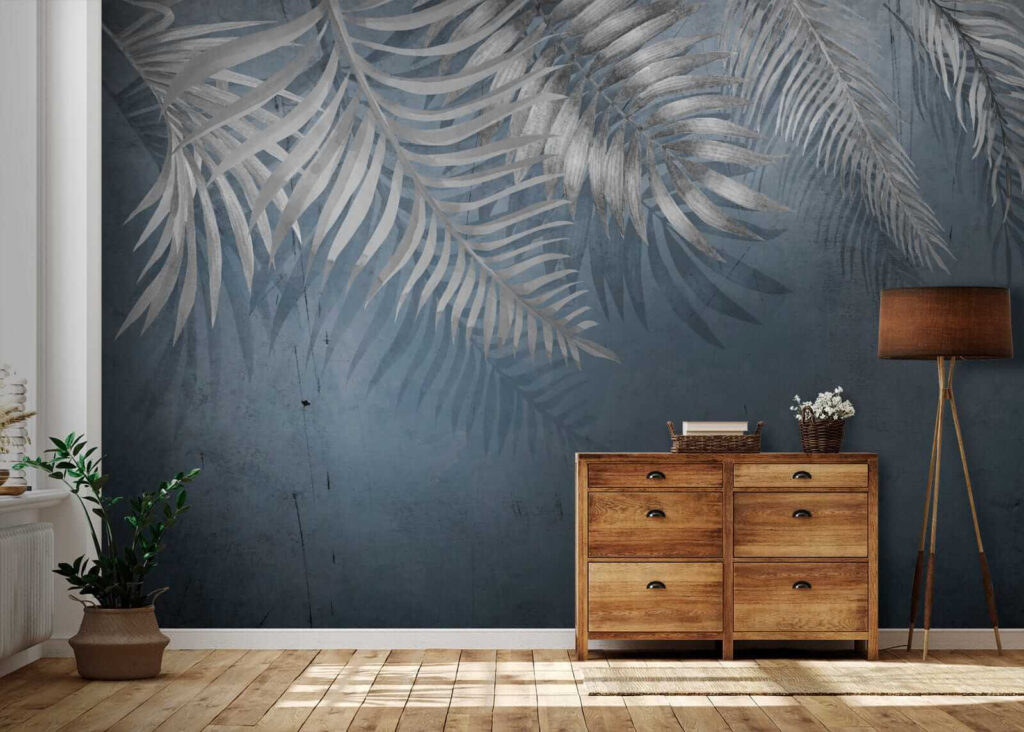 Slate blue palm fronds — interior 7