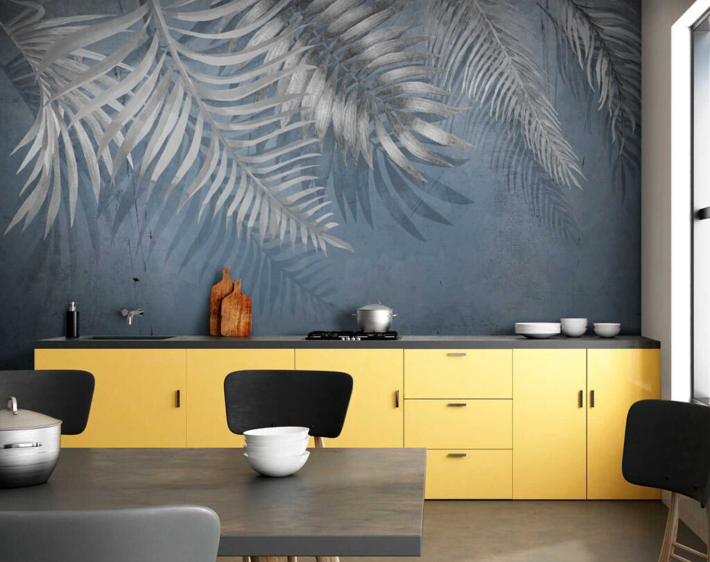 Slate blue palm fronds — interior 8
