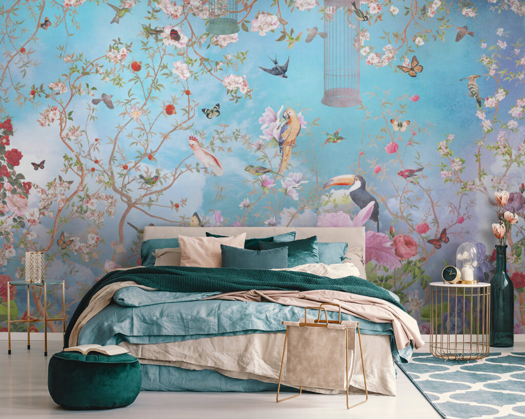 Flower garden with birds — interior 2