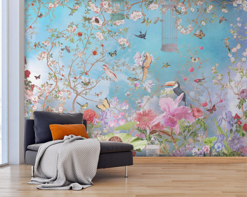 Flower garden with birds — interior 4