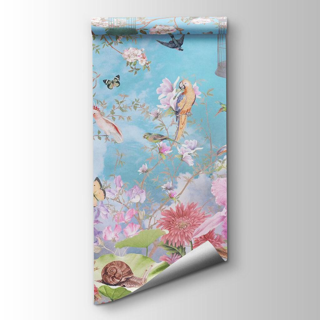 Flower garden with birds — product view