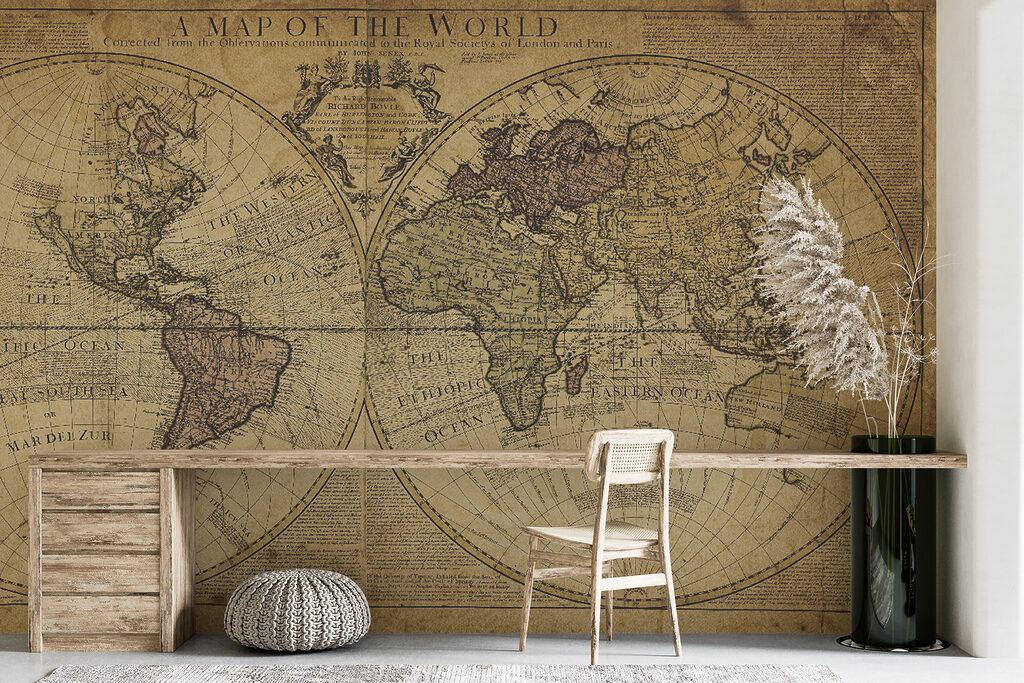 Old world map — interior 3