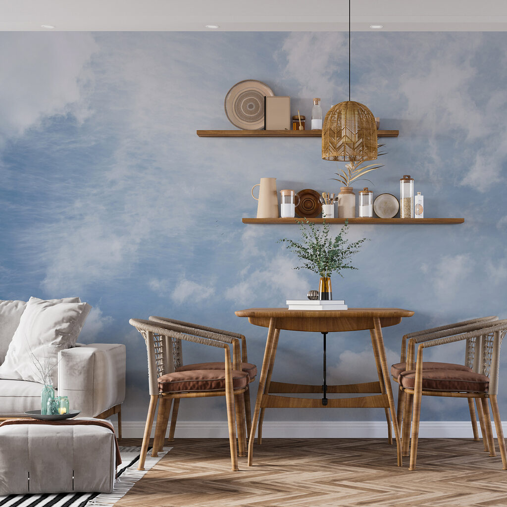 Cloud trails in blue — interior 7