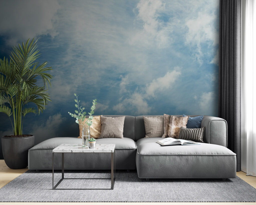 Cloud trails in blue — interior 4
