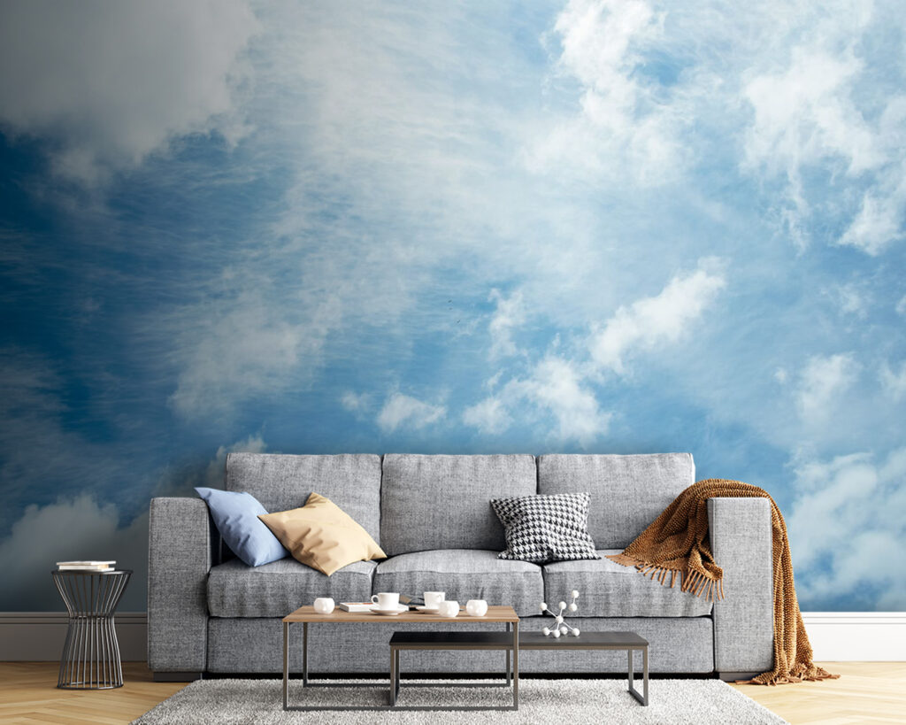 Cloud trails in blue — interior 1