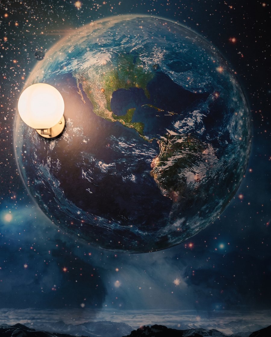 Earth From the Moon — detail