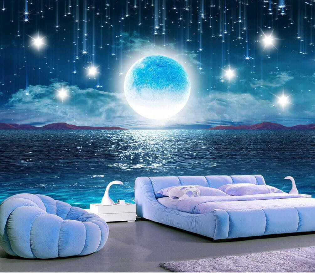 Moonlight on blue sea — interior 1