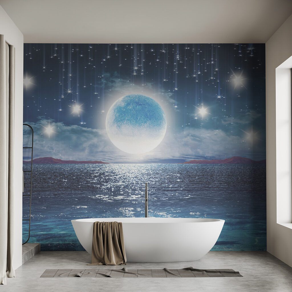 Moonlight on blue sea — interior 3
