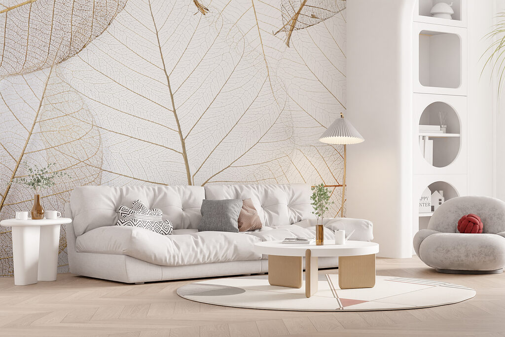 Leaf skeletons in lines — interior 3