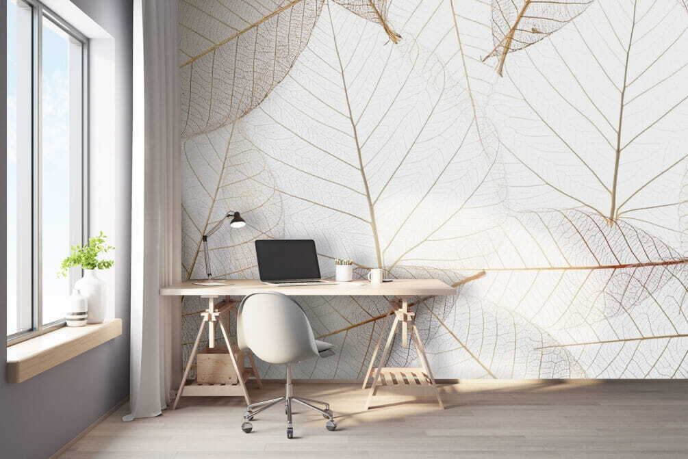 Leaf skeletons in lines — interior 1
