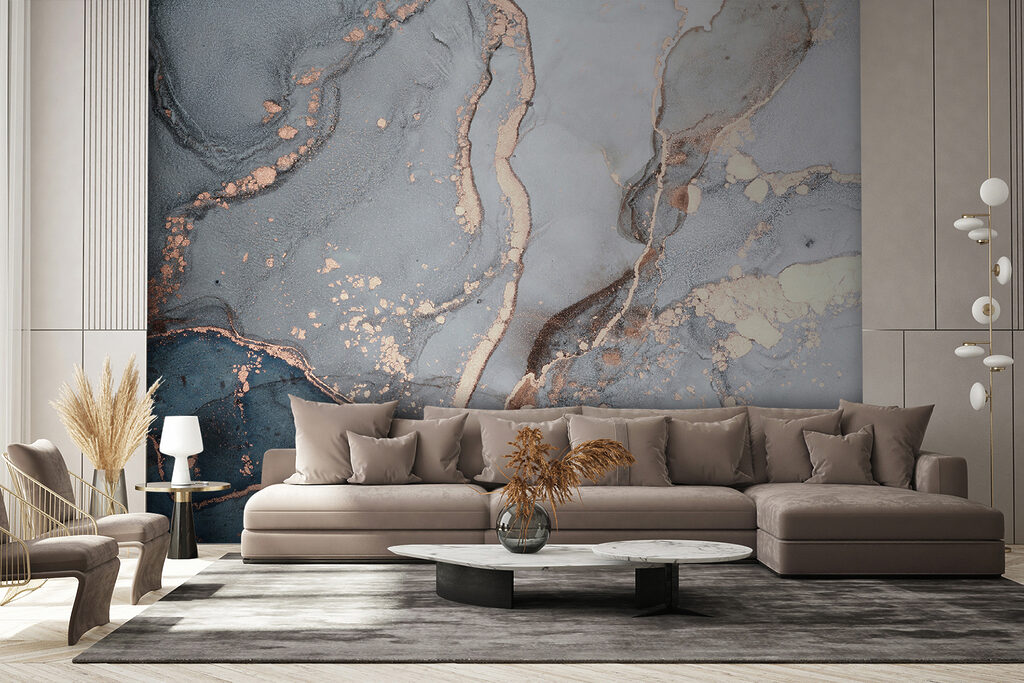 Copper veins in grey — interior 5