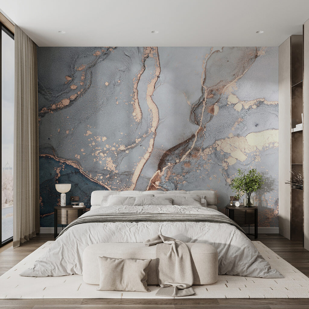 Copper veins in grey — interior 6