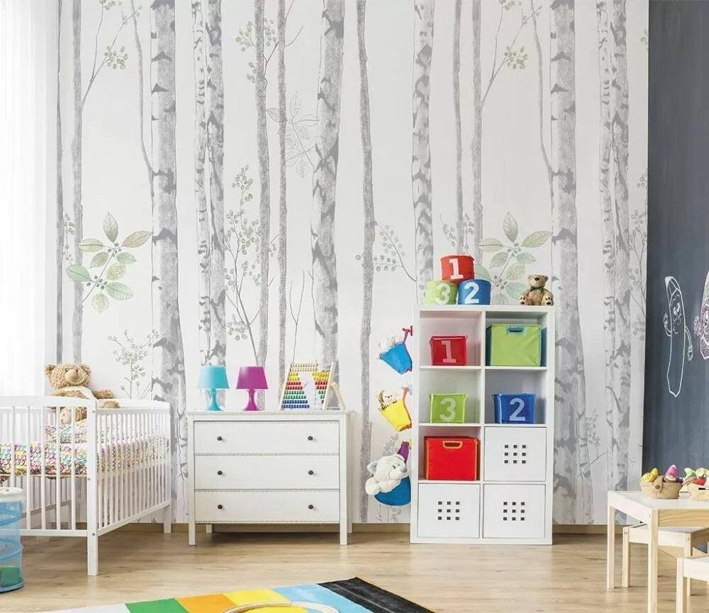Birch Tree Pattern in an interior