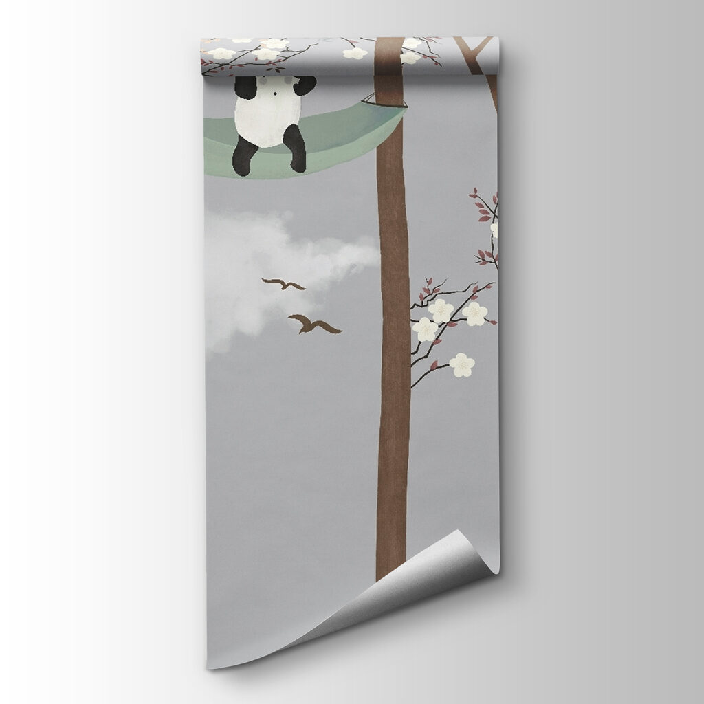 Pandas resting in hammocks — product view
