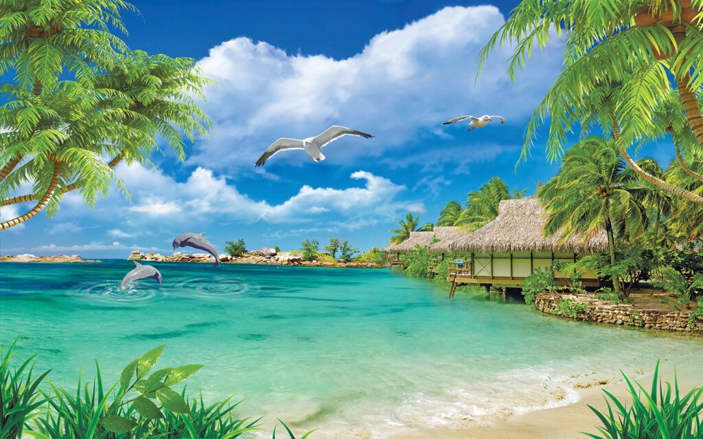 Island Morning — full design