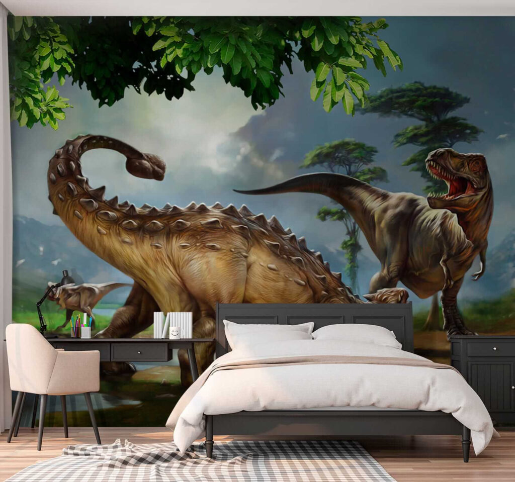 Dinosaurs on the riverbank — interior 2
