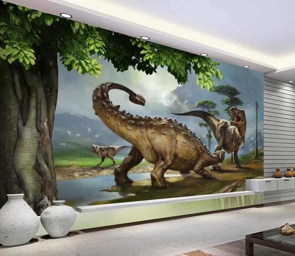 Dinosaurs on the riverbank — interior 1