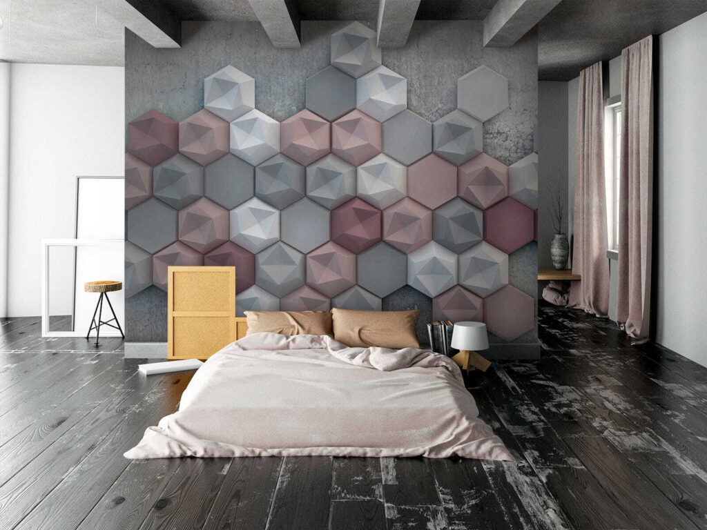 Hexagon blocks in grey — interior 2