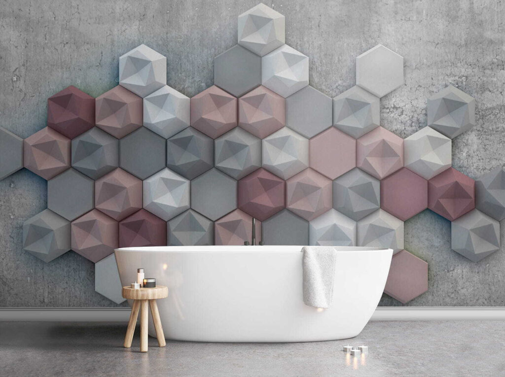 Hexagon blocks in grey — interior 5