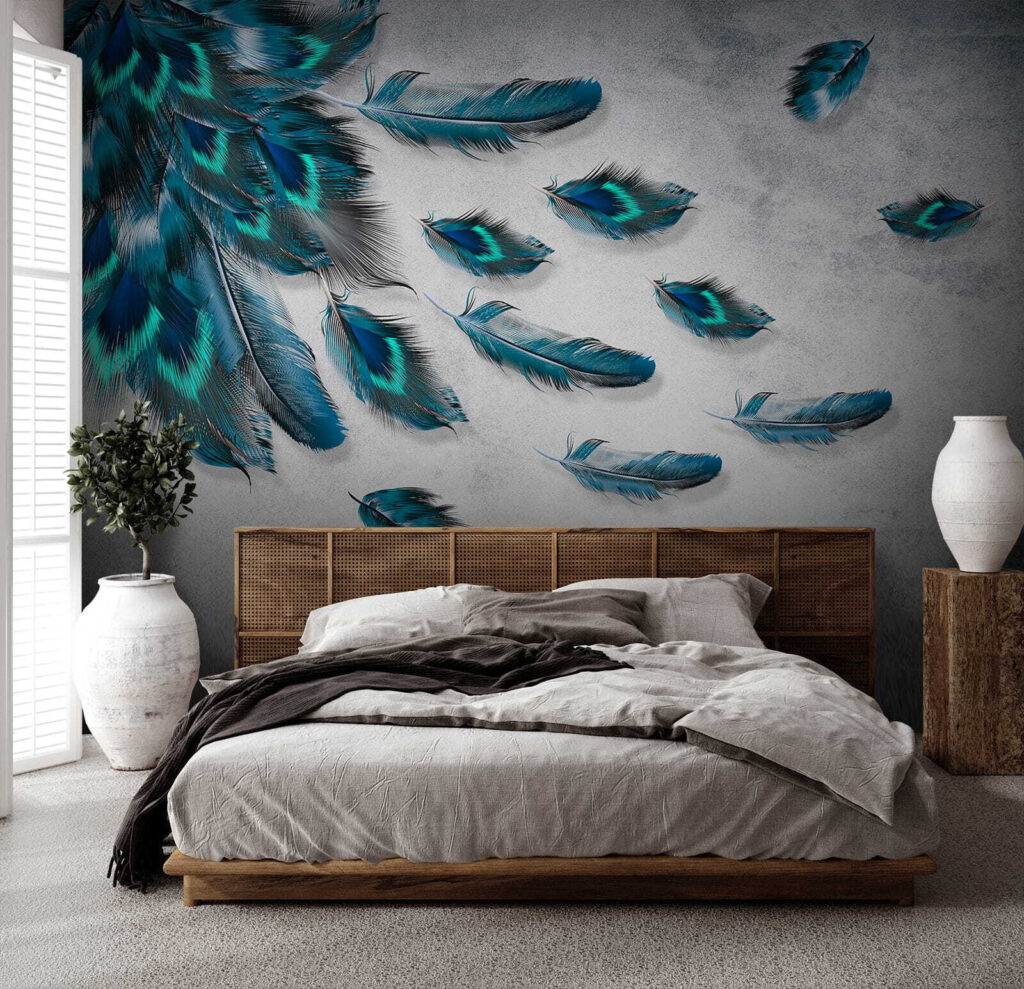 Dark feathers with turquoise — interior 2