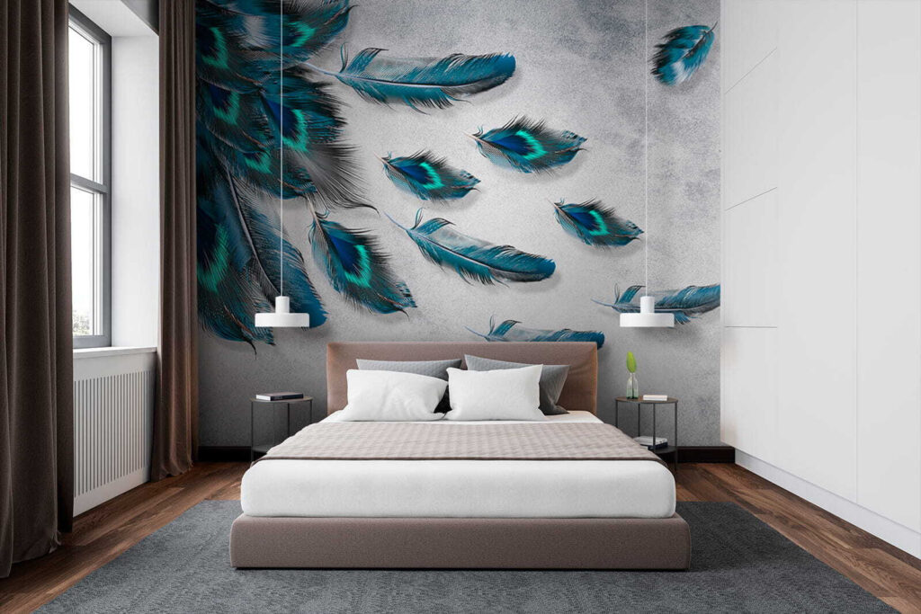 Dark feathers with turquoise — interior 1