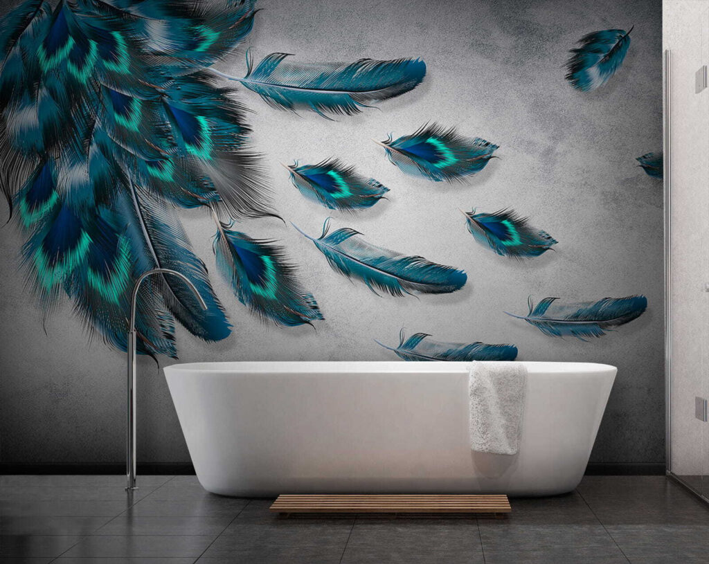Dark feathers with turquoise — interior 9