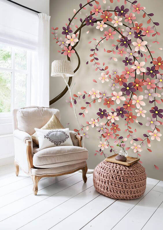 Blossom on ornamental branches — interior 1