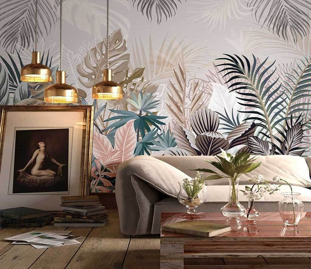 Gathered Tropical Leaves in an interior