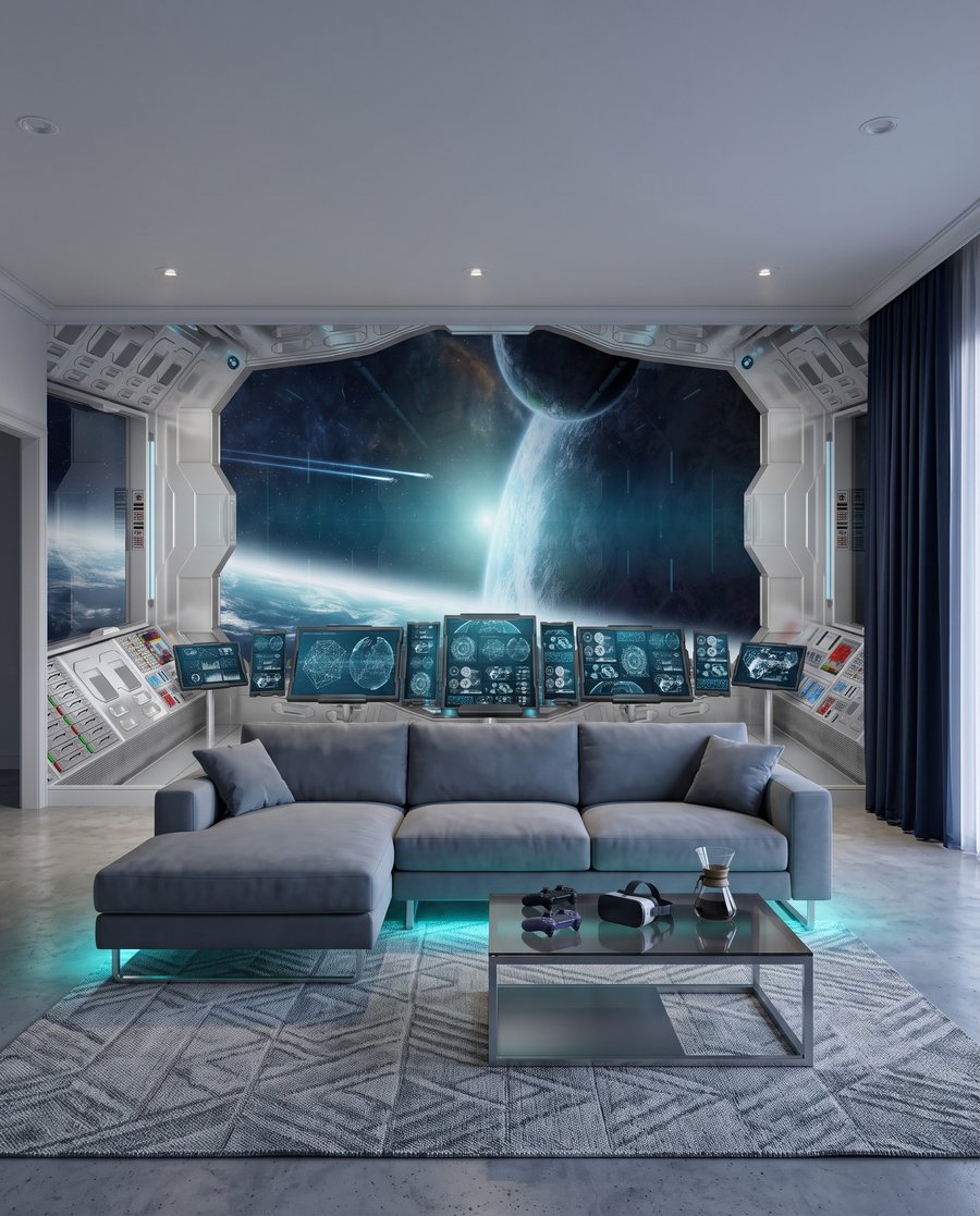 View From the Spaceship in an interior