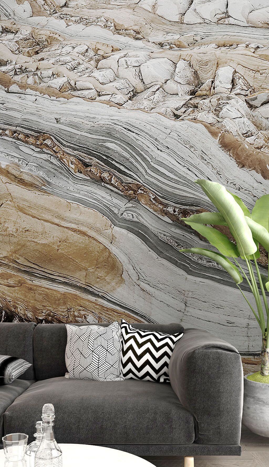 Layered stone effect — interior 1