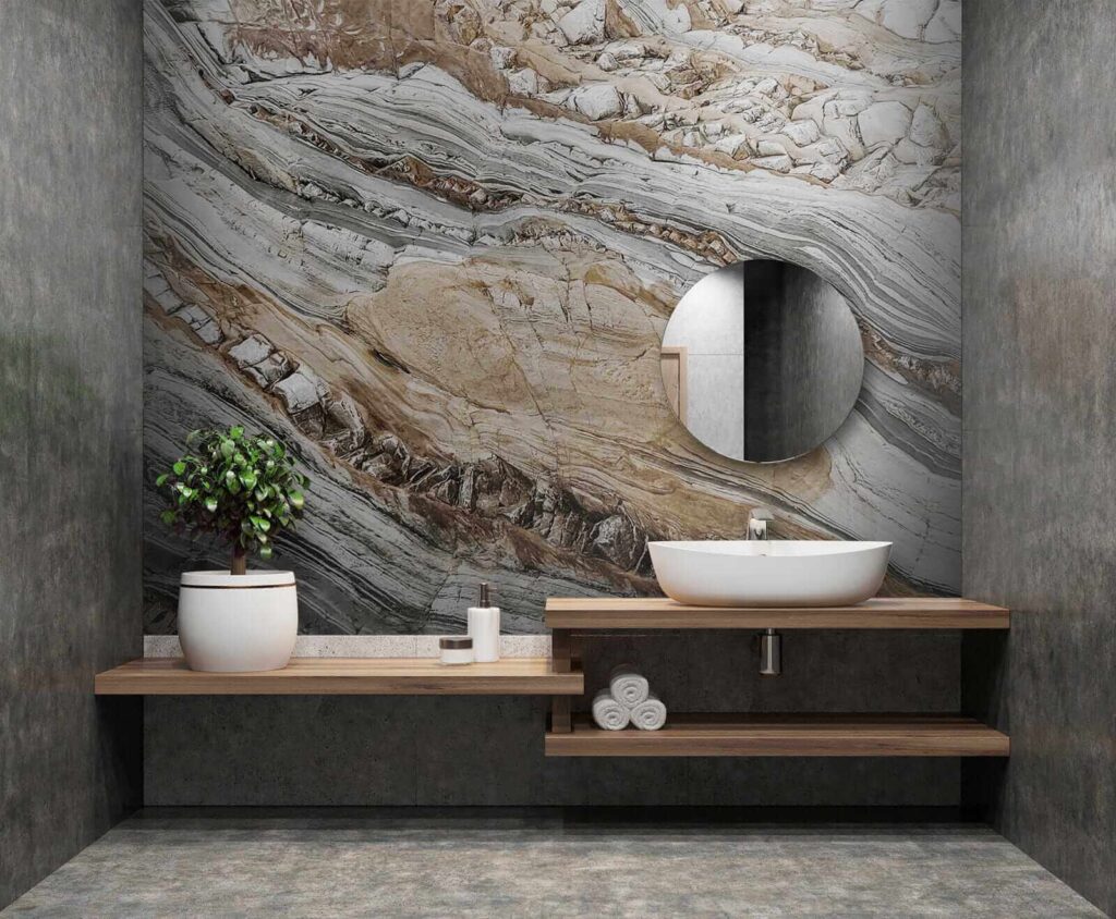 Layered stone effect — interior 5