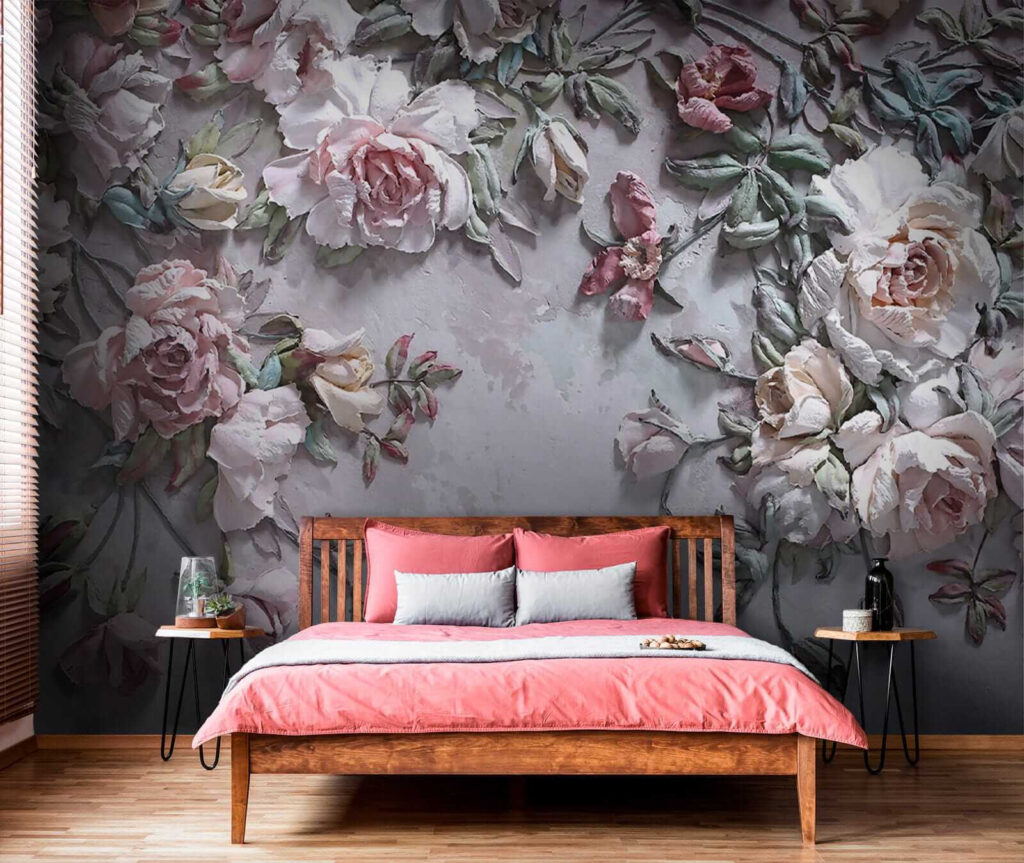 Old pink rose vines — interior 5