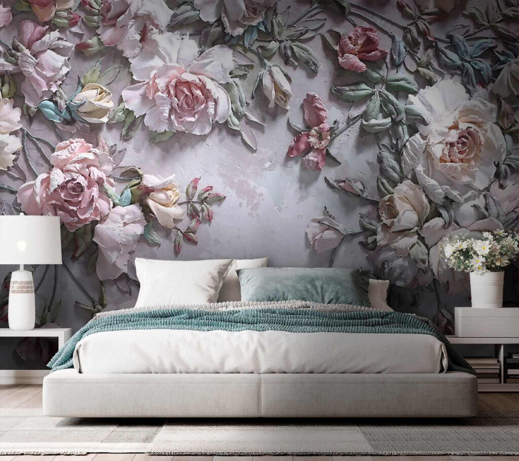 Old pink rose vines — interior 6