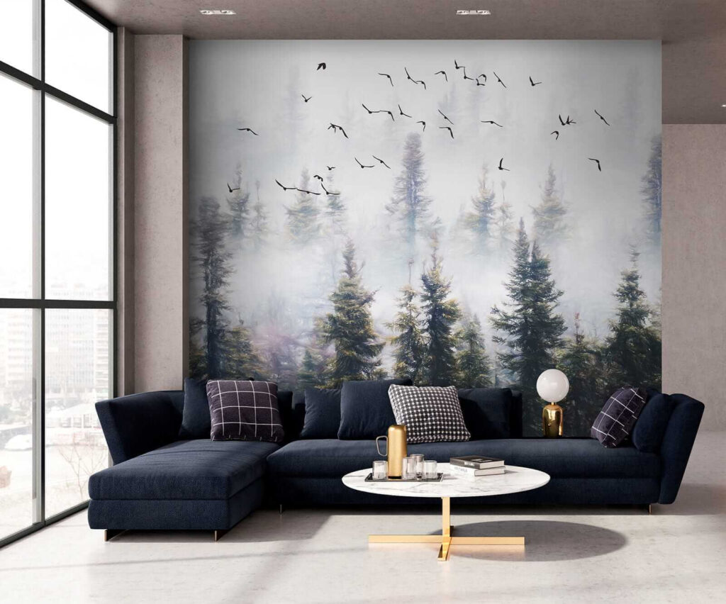 Birds above forest mist — interior 6