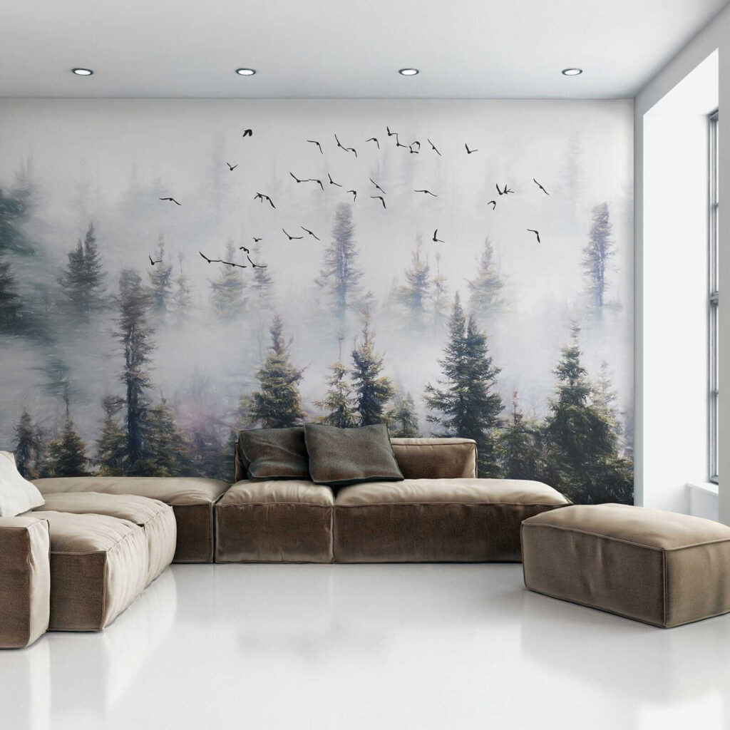 Birds above forest mist — interior 7