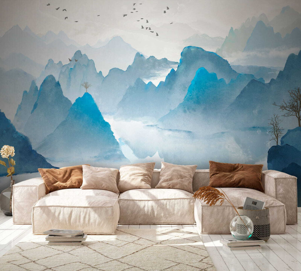 Blue peaks over water — interior 5
