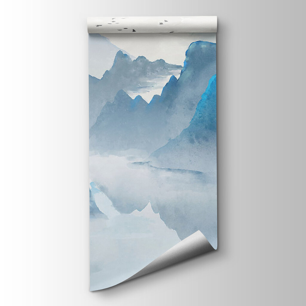 Blue peaks over water — product view