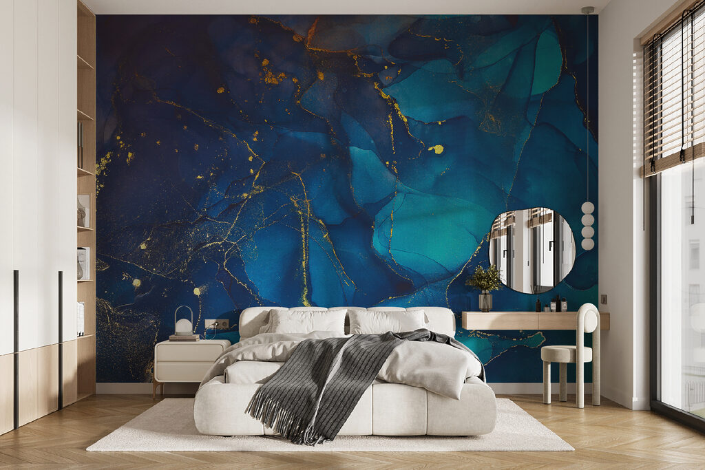 Deep blue with gold — interior 3