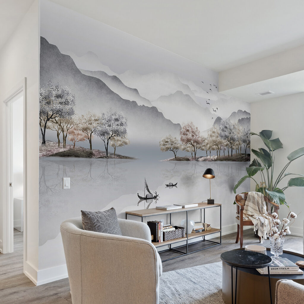 Misty peaks over water — interior 3